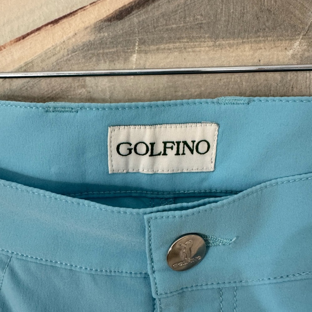 GOLFINO Sofia Medium Bermuda Light Robins Egg Blue Golf Shorts Size 6 - Picture 5 of 9